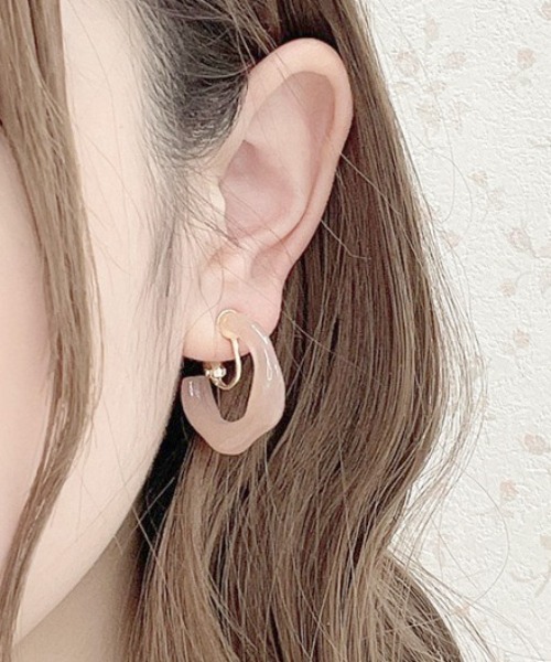 apres jour（アプレジュール）の「【apres jour×ARIAZ】アソートニュアンスイヤリング（イヤリング・レディース・ダークブラウン/アイボリー/その他/ピンクベージュ・FREE）」の3枚目の写真