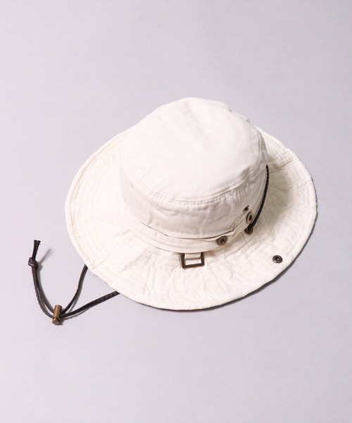 BAYBLO（ベイブロ）の「(CR)【ユニセックス】WASHED/ウォッシュド コットン アドベンチャーハット（ハット・レディース・ブラック/パープル/ネイビー/レッド/ピンク/ターコイズブルー/オレンジ/グリーン/アイボリー/マスタード・ONE SIZE）」の20枚目の写真