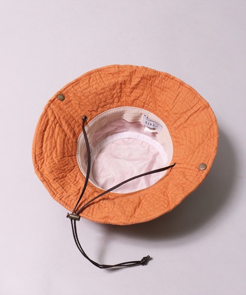 BAYBLO（ベイブロ）の「(CR)【ユニセックス】WASHED/ウォッシュド コットン アドベンチャーハット（ハット・レディース・ブラック/パープル/ネイビー/レッド/ピンク/ターコイズブルー/オレンジ/グリーン/アイボリー/マスタード・ONE SIZE）」の16枚目の写真