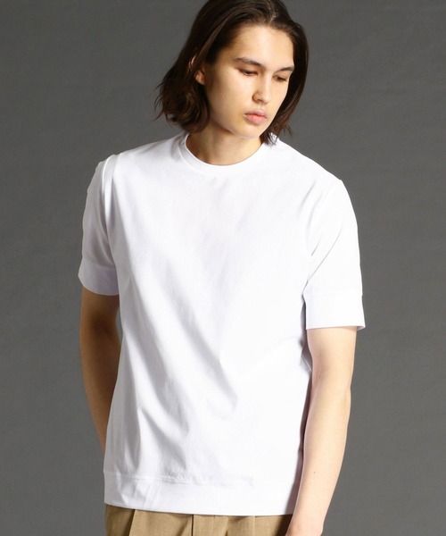 MONSIEUR NICOLE（ムッシュニコル）の「ドレスＴシャツ（Tシャツ/カットソー・メンズ・ホワイト/ブラック/ライトグレー/ベージュ・MEDIUM/LARGE/X-LARGE）」の2枚目の写真