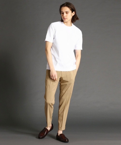 MONSIEUR NICOLE（ムッシュニコル）の「ドレスＴシャツ（Tシャツ/カットソー・メンズ・ホワイト/ブラック/ライトグレー/ベージュ・MEDIUM/LARGE/X-LARGE）」の6枚目の写真