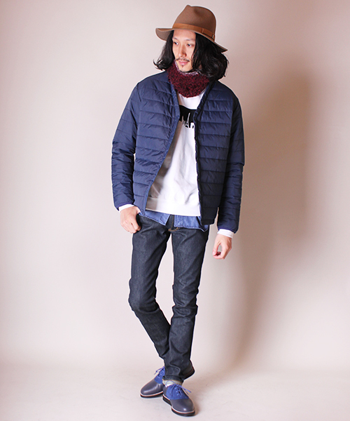 Lui's（ルイス）の「meiplebythesea(メープル･バイザ･シー) シンサレートインナーブルゾン（ブルゾン・メンズ・ブラック/ネイビー・MEDIUM/SMALL）」の13枚目の写真