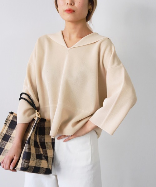SLOBE IENA - スローブイエナ  セーラーカラーカットソープルオーバー SLOBE IENA（スローブイエナ）の「ドライビスコースセーラー