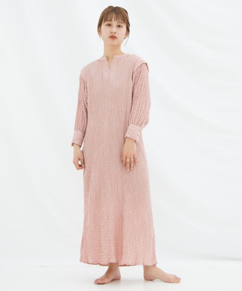 Kastane（カスタネ）の「イージーシャーリングドレス ペチキャミ付き（ワンピース・レディース・モカ/アイボリー/グリーン/ピンク・FREE）」の22枚目の写真