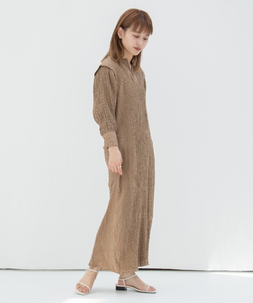 Kastane（カスタネ）の「イージーシャーリングドレス ペチキャミ付き（ワンピース・レディース・モカ/アイボリー/グリーン/ピンク・FREE）」の17枚目の写真