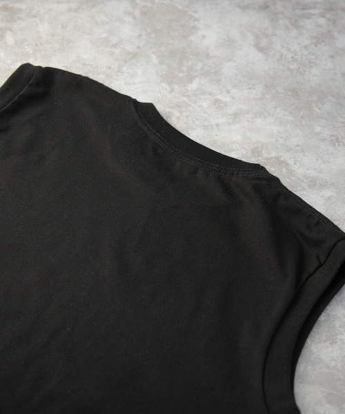 NYLAUS（ナイラス）の「ヘビーウェイト ノースリーブ Tシャツ（Tシャツ/カットソー・レディース・ホワイト/ブラック・M）」の5枚目の写真