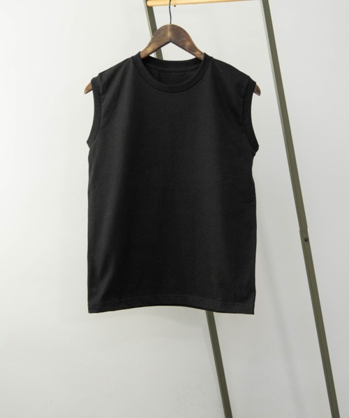 NYLAUS（ナイラス）の「ヘビーウェイト ノースリーブ Tシャツ（Tシャツ/カットソー・レディース・ホワイト/ブラック・M）」の11枚目の写真