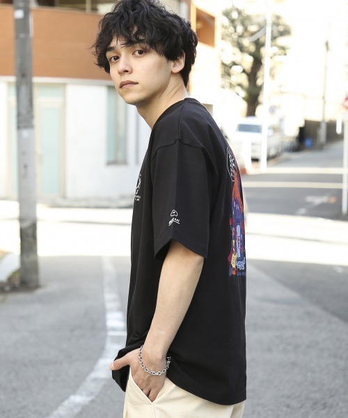 RAGEBLUE(レイジブルー)の「【NORAHI】コラボプリントTシャツ/936758(Tシャツ/カットソー・メンズ・ピンク系その他/ブラック/オフホワイト・MEDIUM/LARGE)」の20枚目の写真