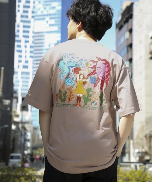 RAGEBLUE(レイジブルー)の「【NORAHI】コラボプリントTシャツ/936758(Tシャツ/カットソー・メンズ・ピンク系その他/ブラック/オフホワイト・MEDIUM/LARGE)」の13枚目の写真