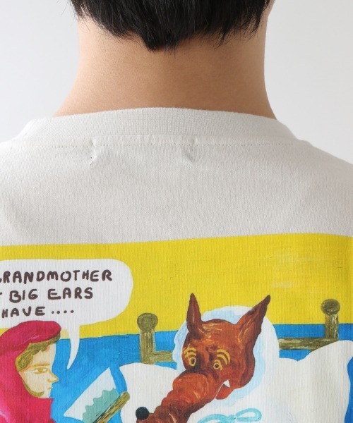 RAGEBLUE(レイジブルー)の「【NORAHI】コラボプリントTシャツ/936758(Tシャツ/カットソー・メンズ・ピンク系その他/ブラック/オフホワイト・MEDIUM/LARGE)」の6枚目の写真