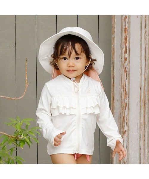 10mois（ディモワ）の「10mois ラッシュガード（ラッシュガード・キッズ・アイボリー・85㎝/95㎝）」の8枚目の写真