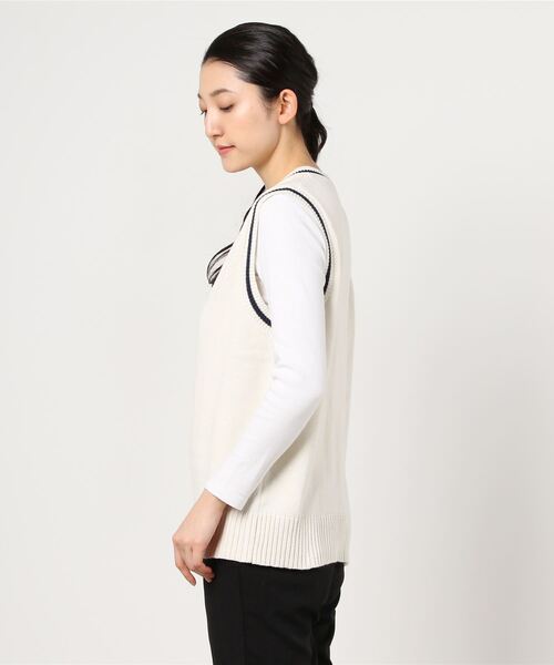 WEGO（ウィゴー）の「WEGO/ニットベスト（ベスト・レディース・ベージュ/ネイビー/オフホワイト/杢グレー・FREE）」の17枚目の写真