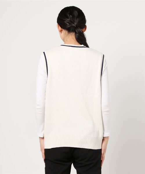 WEGO（ウィゴー）の「WEGO/ニットベスト（ベスト・レディース・ベージュ/ネイビー/オフホワイト/杢グレー・FREE）」の18枚目の写真