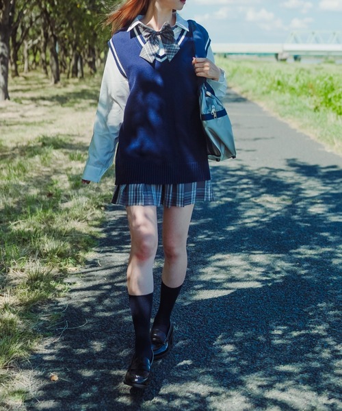 WEGO（ウィゴー）の「WEGO/ニットベスト（ベスト・レディース・ベージュ/ネイビー/オフホワイト/杢グレー・FREE）」の7枚目の写真