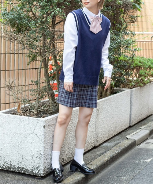 WEGO（ウィゴー）の「WEGO/ニットベスト（ベスト・レディース・ベージュ/ネイビー/オフホワイト/杢グレー・FREE）」の15枚目の写真