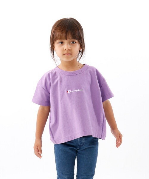 Champion（チャンピオン）の「【Champion/チャンピオン】キッズ リバースウィーブ(R) ショートスリーブTシャツ（Tシャツ/カットソー・キッズ・パープル/オフホワイト/イエロー/チャコール・100/110/140/130/120）」の6枚目の写真