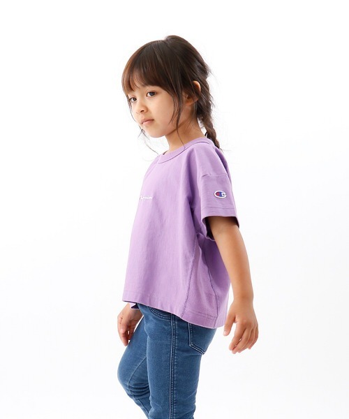 Champion（チャンピオン）の「【Champion/チャンピオン】キッズ リバースウィーブ(R) ショートスリーブTシャツ（Tシャツ/カットソー・キッズ・パープル/オフホワイト/イエロー/チャコール・100/110/140/130/120）」の7枚目の写真