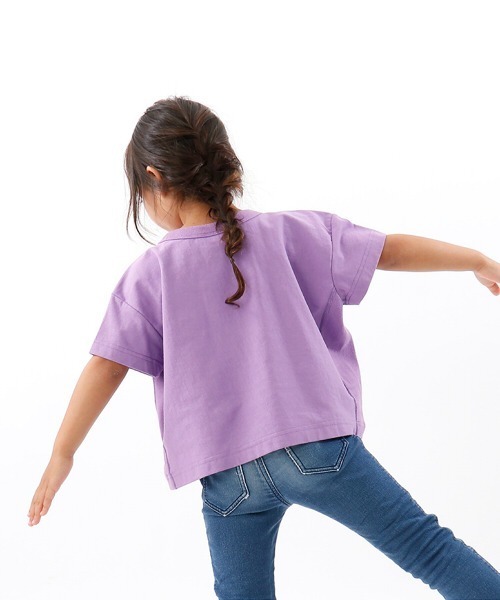 Champion（チャンピオン）の「【Champion/チャンピオン】キッズ リバースウィーブ(R) ショートスリーブTシャツ（Tシャツ/カットソー・キッズ・パープル/オフホワイト/イエロー/チャコール・100/110/140/130/120）」の8枚目の写真