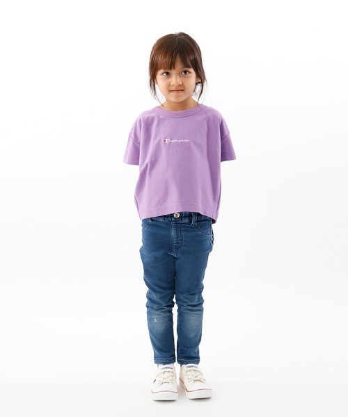 Champion（チャンピオン）の「【Champion/チャンピオン】キッズ リバースウィーブ(R) ショートスリーブTシャツ（Tシャツ/カットソー・キッズ・パープル/オフホワイト/イエロー/チャコール・100/110/140/130/120）」の9枚目の写真