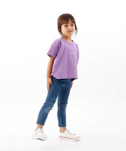 Champion（チャンピオン）の「【Champion/チャンピオン】キッズ リバースウィーブ(R) ショートスリーブTシャツ（Tシャツ/カットソー・キッズ・パープル/オフホワイト/イエロー/チャコール・100/110/140/130/120）」の10枚目の写真