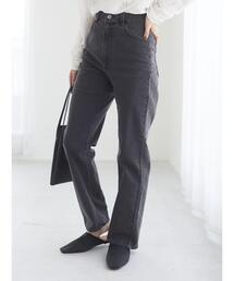 Green　Parks | ブラックデニムストレートパンツ＊(デニムパンツ)