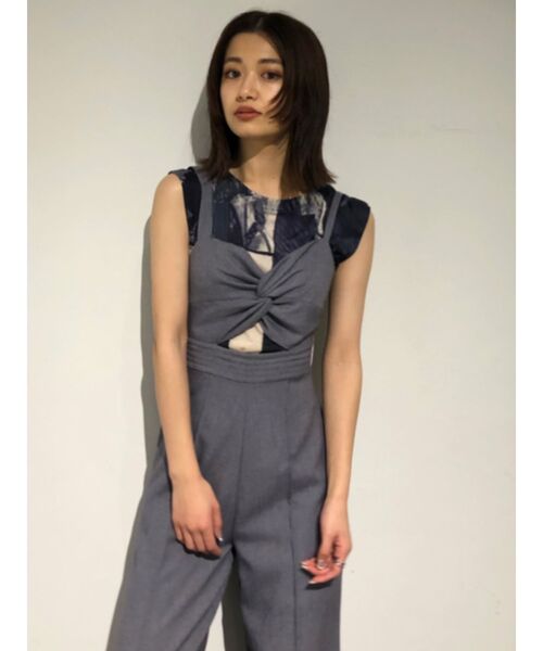 EMODA（エモダ）の「ステッチショルダータンクトップ（Tシャツ/カットソー・レディース・アイボリー/ブラック/その他・FREE）」の14枚目の写真