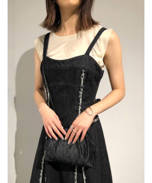 EMODA（エモダ）の「ステッチショルダータンクトップ（Tシャツ/カットソー・レディース・アイボリー/ブラック/その他・FREE）」の20枚目の写真