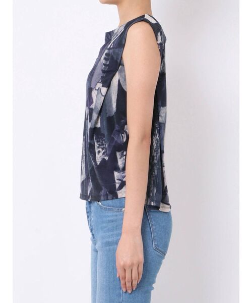 EMODA（エモダ）の「ステッチショルダータンクトップ（Tシャツ/カットソー・レディース・アイボリー/ブラック/その他・FREE）」の5枚目の写真