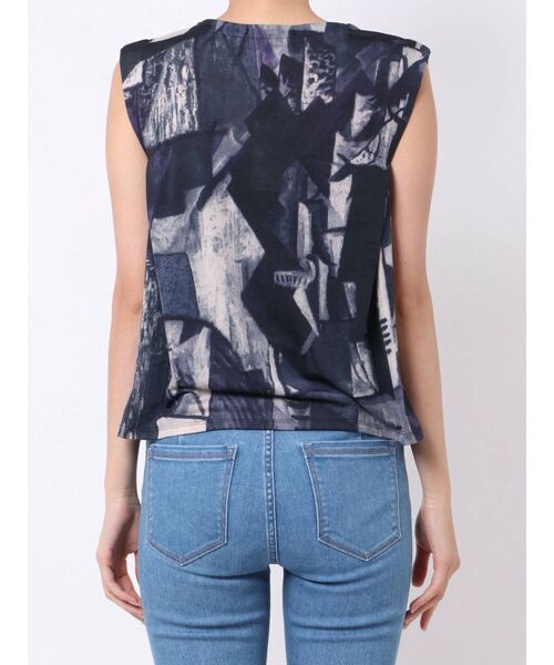 EMODA（エモダ）の「ステッチショルダータンクトップ（Tシャツ/カットソー・レディース・アイボリー/ブラック/その他・FREE）」の6枚目の写真