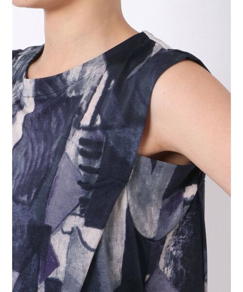 EMODA（エモダ）の「ステッチショルダータンクトップ（Tシャツ/カットソー・レディース・アイボリー/ブラック/その他・FREE）」の8枚目の写真