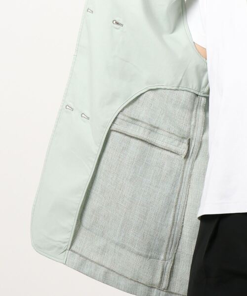 cepo（セポ）の「ツイードリネンライクベスト（ベスト・レディース・ブルー/ベージュ・M）」の3枚目の写真