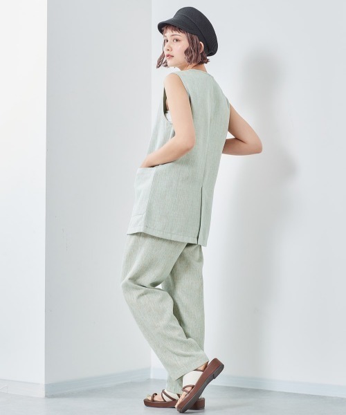 cepo（セポ）の「ツイードリネンライクベスト（ベスト・レディース・ブルー/ベージュ・M）」の15枚目の写真