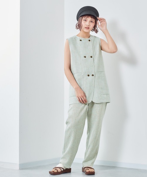 cepo（セポ）の「ツイードリネンライクベスト（ベスト・レディース・ブルー/ベージュ・M）」の16枚目の写真