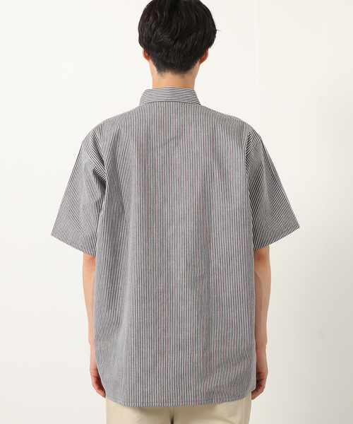 9O's BEN DAVIS/ベン デイビス フジップボックス丈ストライプシャツ BEN DAVIS（ベンデイビス）の「BEN DAVIS / ベンデイビス BEN'S