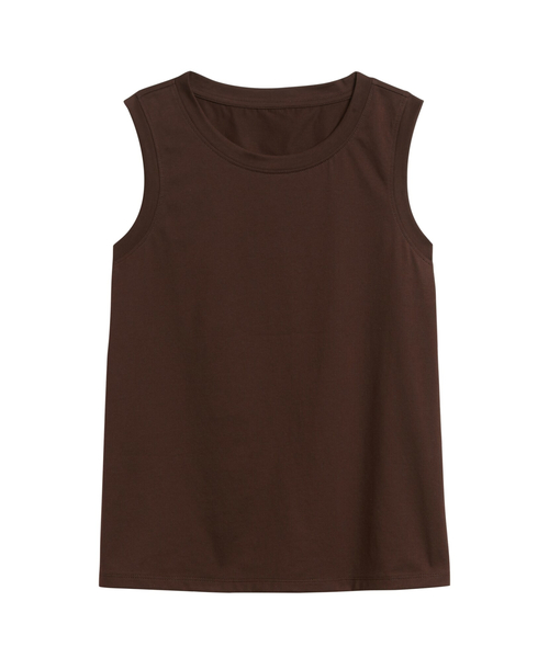 Banana Republic（バナナリパブリック）の「スーピマタンクトップ（Tシャツ/カットソー・レディース・ホワイト/ライトグリーン/ピンク/ブラウン/ブルー/ライトブラウン・S/M/L/XS）」の3枚目の写真