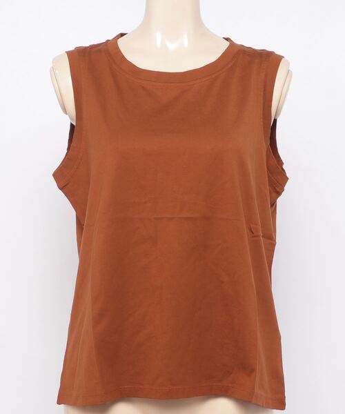 Banana Republic（バナナリパブリック）の「スーピマタンクトップ（Tシャツ/カットソー・レディース・ホワイト/ライトグリーン/ピンク/ブラウン/ブルー/ライトブラウン・S/M/L/XS）」の7枚目の写真