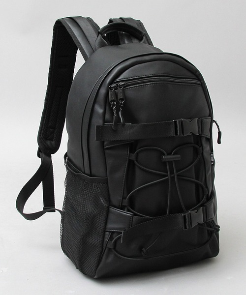 REGiSTA（レジスタ）の「REGiSTA / レジスタ / シープスレザーライク フェイクレザー ボードストラップ  バックパック / 大容量 / リュック（バックパック/リュック・メンズ・ブラック・FREE）」の15枚目の写真