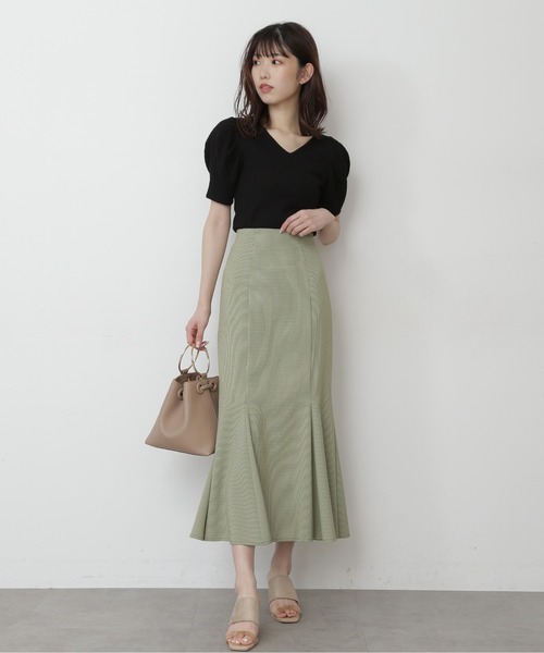 FREE'S MART（フリーズマート）の「◇カラーチェックマーメイドスカート（スカート・レディース・グリーン系その他/ベージュ系その他・FREE）」の3枚目の写真