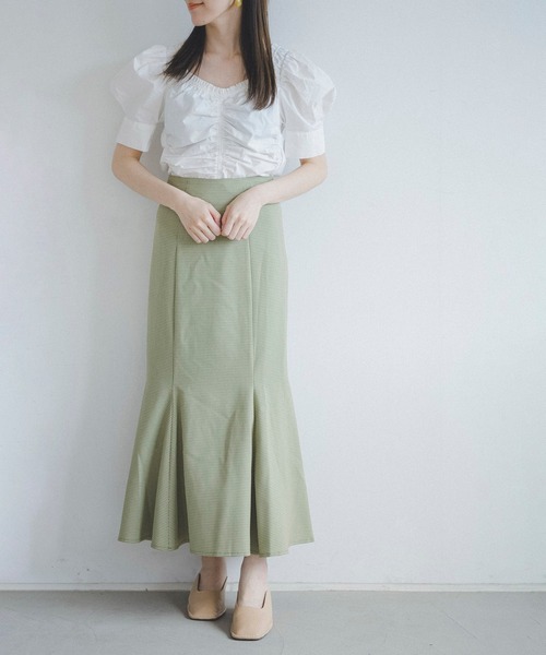 FREE'S MART（フリーズマート）の「◇カラーチェックマーメイドスカート（スカート・レディース・グリーン系その他/ベージュ系その他・FREE）」の12枚目の写真