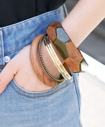 CIAOPANIC TYPY | indiaウッド4個セットバングル(ブレスレット)