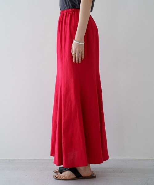 LOUNGEDRESS（ラウンジドレス）の「リネンマキシスカート（スカート・レディース・ブラック/レッド/ライム・FREE）」の14枚目の写真