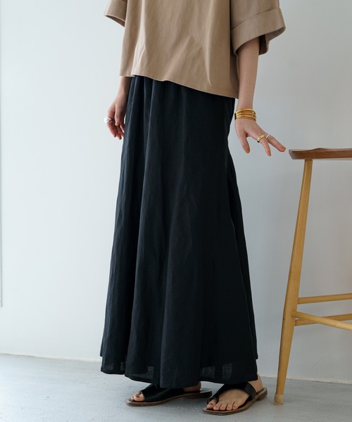 LOUNGEDRESS（ラウンジドレス）の「リネンマキシスカート（スカート・レディース・ブラック/レッド/ライム・FREE）」の20枚目の写真