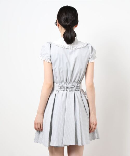 Secret Honey（シークレットハニー）の「フリルポケットベルト付ワンピース（ワンピース・レディース・ライトブルー/グレー・MEDIUM）」の7枚目の写真