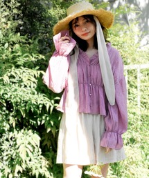 Brownie シャーリング袖今フリルブラウス