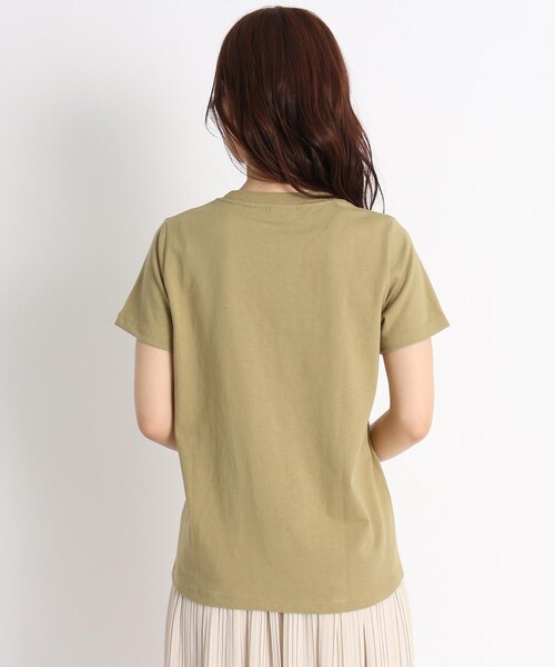 Champion（チャンピオン）の「Champion コットン（綿）ポケットTシャツ（Tシャツ/カットソー・レディース・ブラック/カーキ/オフホワイト・02/03）」の14枚目の写真