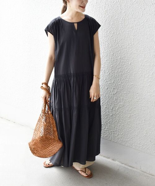 ワッシャーコットンティアードショートスリーブワンピース ワンピース Ships シップス のファッション通販 Zozotown