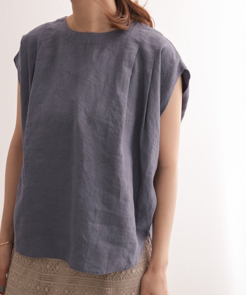 URBAN RESEARCH DOORS（アーバンリサーチドアーズ）の「リネンタックプルオーバーブラウス（シャツ/ブラウス・レディース・ネイビー/ブルー/ナチュラル・ONE）」の15枚目の写真