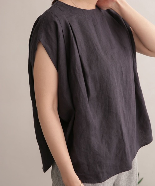 URBAN RESEARCH DOORS（アーバンリサーチドアーズ）の「リネンタックプルオーバーブラウス（シャツ/ブラウス・レディース・ネイビー/ブルー/ナチュラル・ONE）」の11枚目の写真