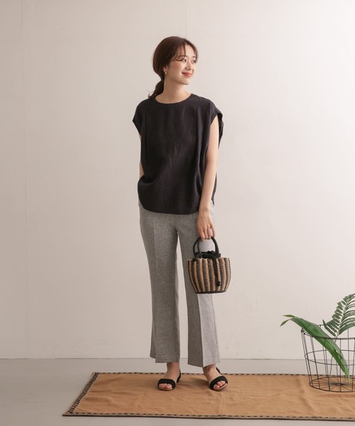 URBAN RESEARCH DOORS（アーバンリサーチドアーズ）の「リネンタックプルオーバーブラウス（シャツ/ブラウス・レディース・ネイビー/ブルー/ナチュラル・ONE）」の17枚目の写真