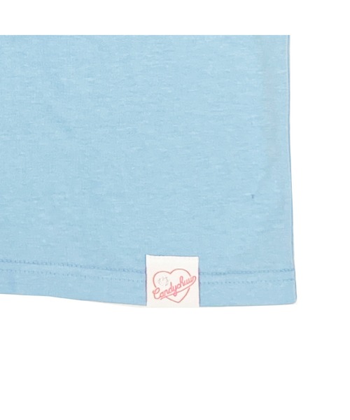 Candychuu（キャンディチュウ）の「【プチプラ】ロゴプリントTシャツ（Tシャツ/カットソー・キッズ・ラベンダー/サックスブルー・XXS/M/XS/S）」の7枚目の写真